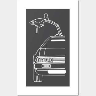 DeLorean sports car Posters and Art